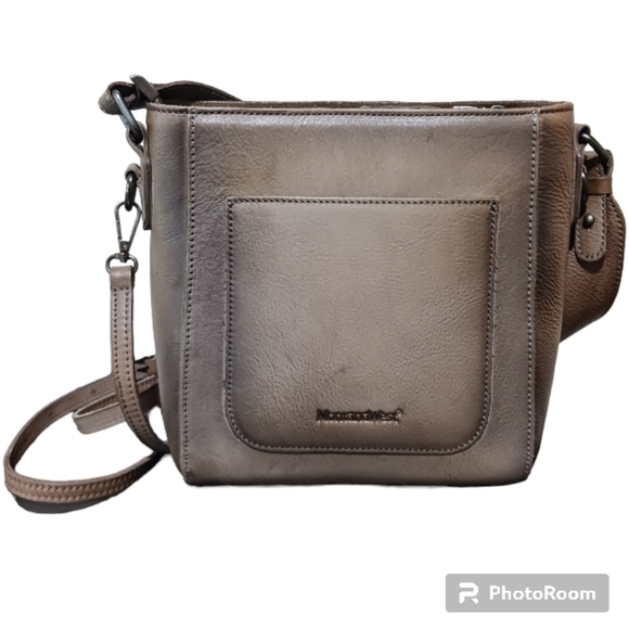 Montana West Hand Paint Hobo Satchel Crossbody Leather - Picture 4 of 13